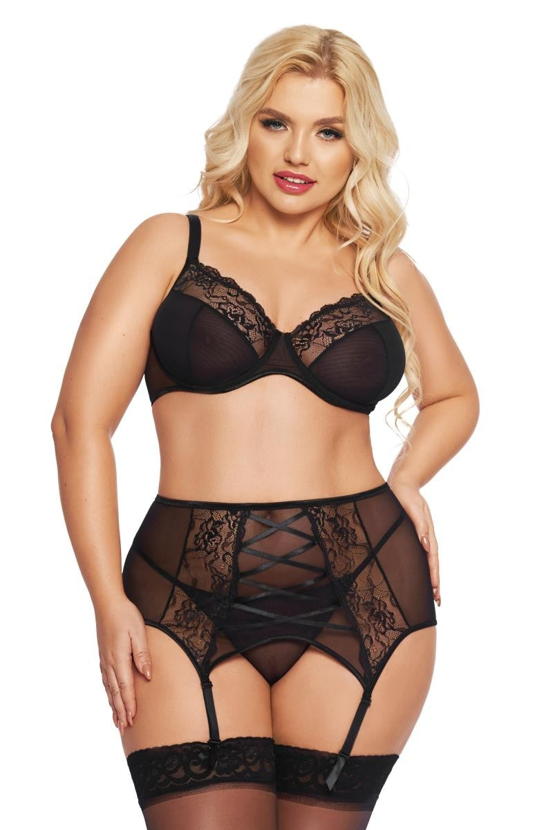 Schwarzes 3-teiliges Set 1893 von Softline Pluse Size Collection Schwarzes 3-teiliges Set 1893 von Softline Pluse Size Collection
